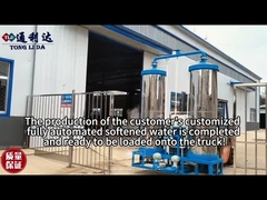 स्टेनलेस स्टील 2 टैंक पानी नरम करनेवाला प्रणाली निरंतर दो टैंक पानी नरम करनेवाला